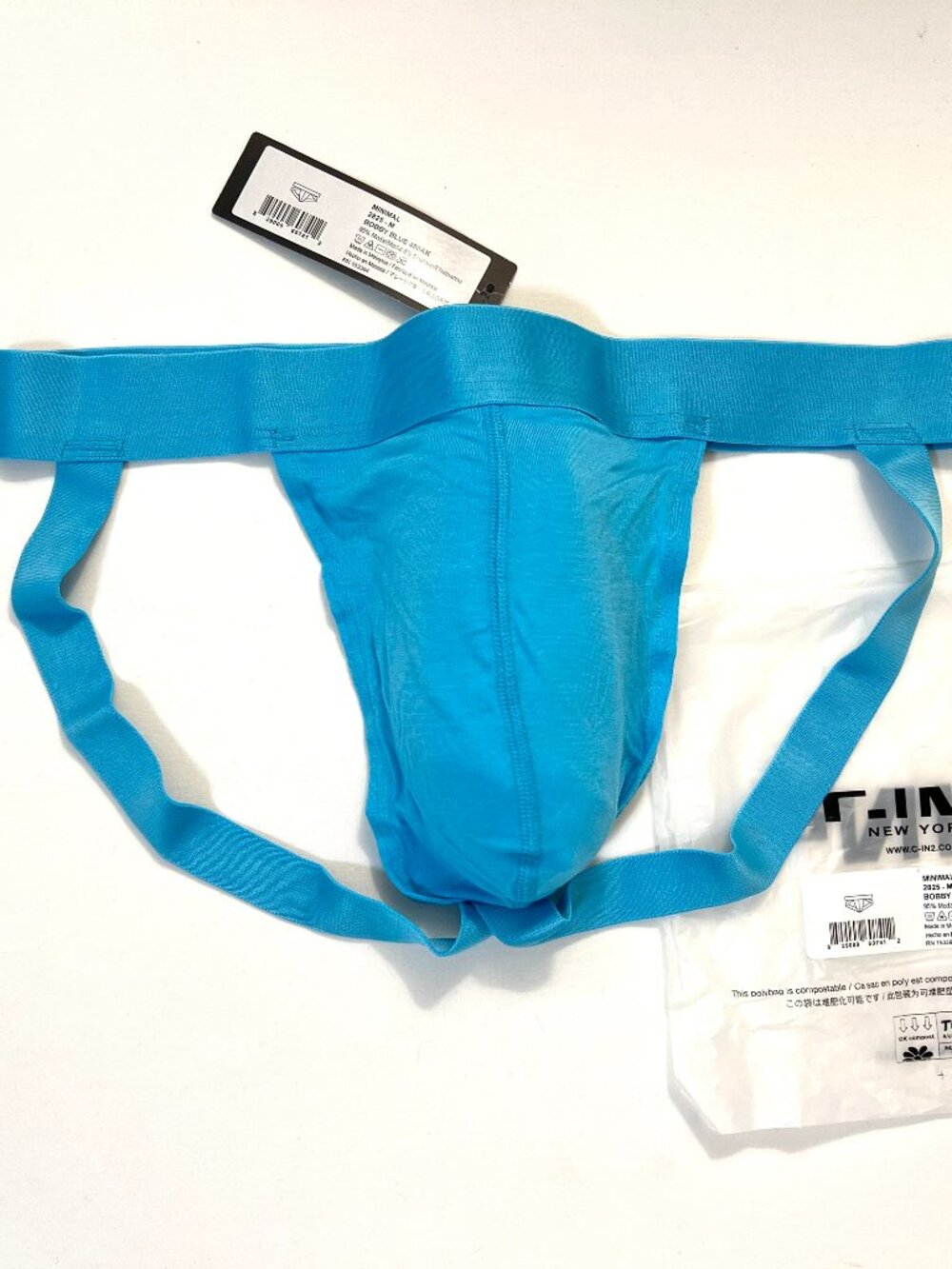 "C-IN2" Size M Low Rise Modal Blend Minimal Athletic Supporter /Jock - Blue